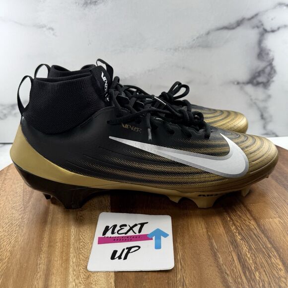 Mens 9.5-Nike Air Zoom Vapor Pro 1 Black Gold FB3298-003 nby Football Cleats main image 5